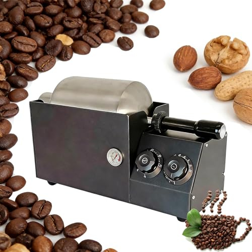 Electric Coffee Roaster with Stainless Steel Drum, Variable Heat Control, Home Coffee Roaster Machine
