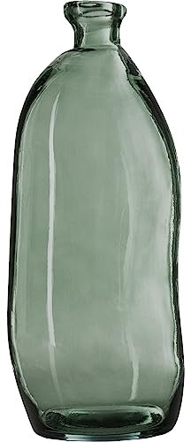 Atmosphera - Vase Dame Jeanne - Verre recyclé - Vert Kaki H51 cm