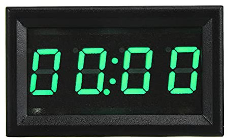Für Digitale Autouhr-Auto Uhr Digital Elektronische Digital Uhr Armaturenbrett Zeit 4.5-30V LED Elektronische Digitale Leuchtende Autouhr Uhr Zubehör Dekoration für Auto LKW Boote(Grün)