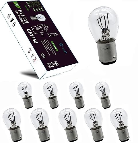 LIGHTWORLD24 10 x Lampadina Auto BAY15D P21/5W 24V 21W+5W Lampadina Stop/Freno/Fanale Posteriore Bulb per Camion Furgone