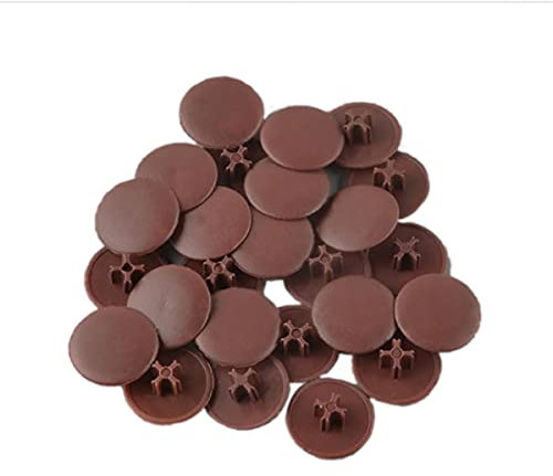 BOXONLY Screw Cover Caps, Extension Phillips Screw Head Protection Decoration Cap,Red Brown,100Pcs