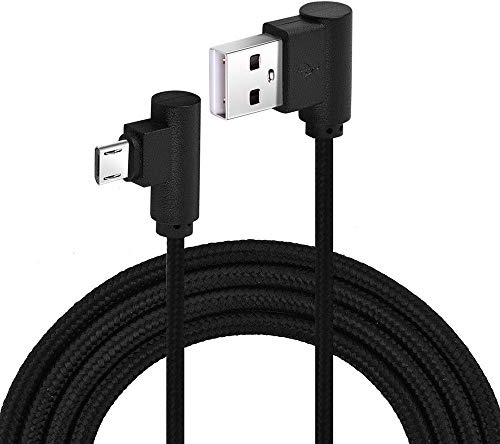 Mr.Gadget's Solutions 2 Metre Double 90 Degree Right Angle Micro USB Charge Data Sync Nylon Braid Cable