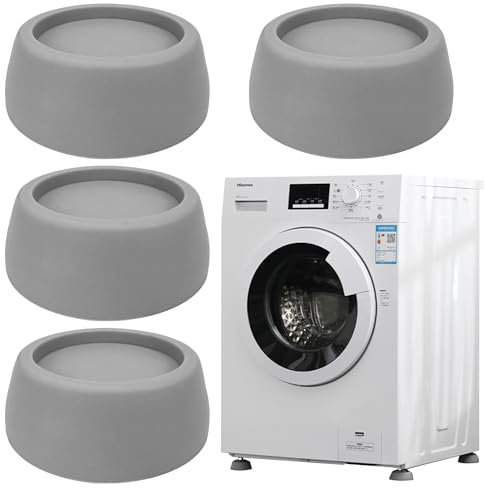 Jiehaojia 4Pcs Washing Machine Vibration Pads,Anti Vibration Pads for Washing Machine,Washing Machine Feet,Universal Rubber Shock Absorber Mat for Dryer,Prevent Noise & Slips |