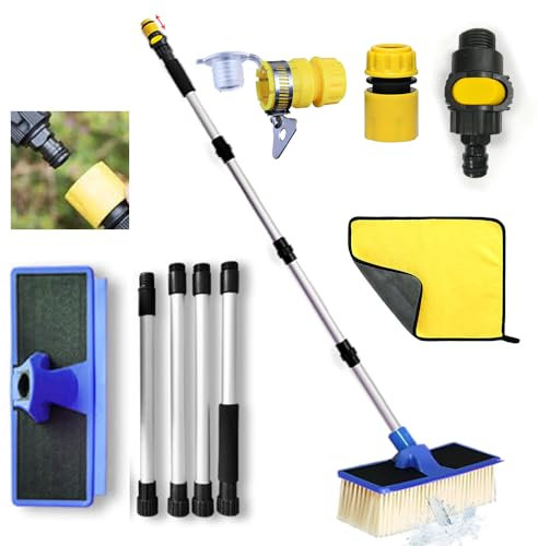 cepillo lavar coche con mango 168cm,cepillo para lavar coche con manguera,cepillo manguera coche,Waschbürste Auto mit Wasseranschluss Limpieza Coche, camión, autobús, Furgoneta, Autocaravana,jardín