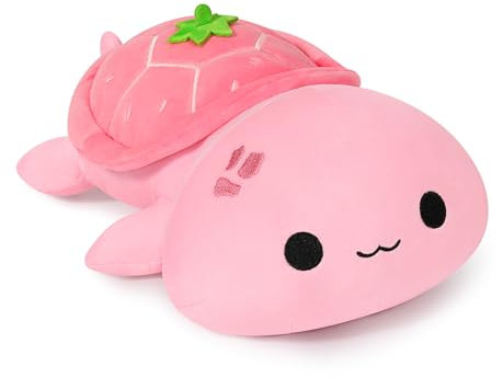 shownicer Peluche de tortuga de peluche Kawaii, tortuga de peluche, cojín de peluche, regalo para niños y niñas de 12 años (rosa, 30 cm)