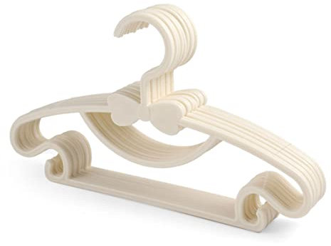 CUCUFA Kinderbügel Baby Kleiderbügel Kindergarten Kleiderbügel Bug Nicht-Schlupf-Garderobe Kleiderbügel für Kinder Neugeborene Kinder Kleidung weiß 10pcs