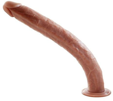 Shkanla Godes Réalistes de 43 cm, Extra Longue Gode Géant, Grand Gode Anal | Matériau en Silicone, Ventouse Forte, Gode Point G Gros, Jouet épais pour Femmes Hommes Couples