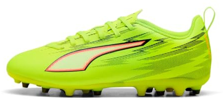 Puma Unisex Bambini Ultra 6 Play MG Jr Scarpe da Calcio Yellow Alert Nero Luminoso Rosso Lime Squeeze, Yellow Alert Puma Nero Brillante Rosso Lime Squeeze, 31 EU