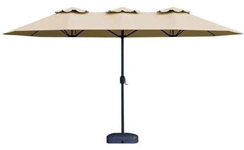 Parasol de Plage Double Face, Parasol Double Extra-Large, Parasol de Jardin Exterieur for Jardin, Piscine, Jardin