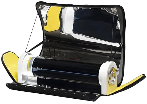 PioMue Barbecue Solaire Portable, Four Solaire Portable, 4,5 L - Four Solaire d'extérieur, Four de Camping avec thermomètre, pour 2 à 5 Personnes - Famille de randonneurs