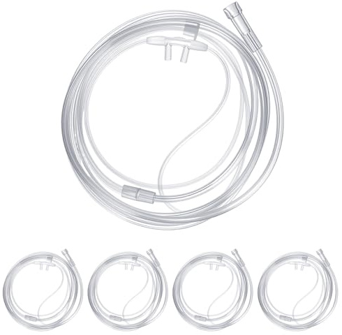 Cánula nasal de oxígeno con conector estándar de tubo, material suave para terapia de oxígeno a largo plazo, pacientes, resistente a los aplastamientos