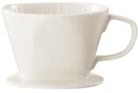 Lawnrden Keramik-Kaffeetropfer | Keramik-Kaffeefilter, wiederverwendbarer Pour-Over-Maker-Tropfer mit 3 Tropflöchern, weiß
