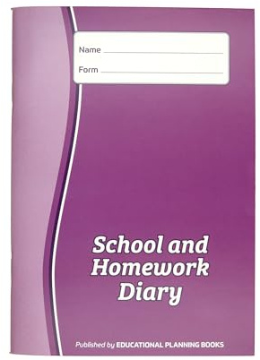 Educational Planning Books-School & Homework Diary A5 Week-to-View Study Planner and Study Notebook Revision and Homework Planner to Get Organised | Study Essentials for Academic Success–Purple(PD1-P)