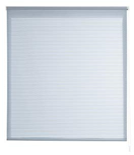 Estoralis | Robert | Estor Enrollable Diseño Moderno | Translúcido Rayas | Azul | 150 x 195 cm (Ancho/Alto) Tamaño Tela 147 x 190 cm | Estores para Ventanas y Puertas