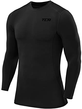 TCA Men and Boys' Long Sleeve Compression Shirt, Athletic Workout Sports Undershirt Base Layer Top