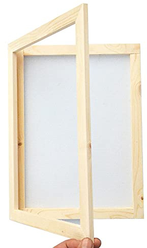 CENPEK Ancient Paper Making Method Wooden Paper Making Crafting Papermaking Mould Frame Screen for DIY Handcrafts Supplies 25x34cm