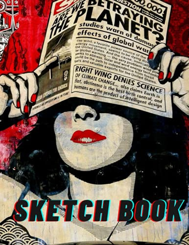 Sketch Book: Best Blank White Pages With Graphic Comic Cover for Drawing, Writing, Painting, Sketching or Doodling, 120 Pages, 8.5x11 inches