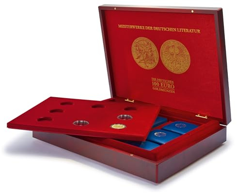 Leuchtturm 367366 Münzkassette Volterra UNO - für 8 x 100 € Gold Meisterwerke der dt. Literatur und für die Offiziellen Etuis - ohne Kapseln