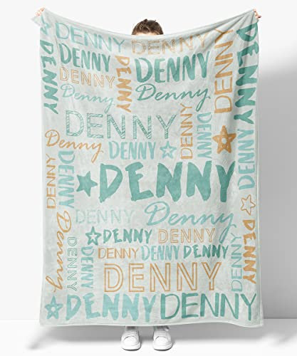 WOOD MEETS COLOR Personalisierte Decken für Kinder mit Namen, personalisierte Decken mit Namen für Erwachsene, benutzerdefinierte Decke, Geschenk für Geburtstag Weihnachten