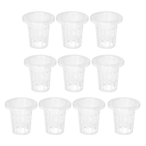 ZHDOKA Cestino Idroponico in Plastica per Piantare Balconi da Giardino, 1,26x1,77 Pollici Coppe in Rete a Rete Scanalata da Giardino Vasi per Vivaio Leggeri Secchi per Barattoli per Acquaponica Mini S
