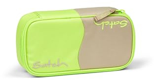 satch Extra stort fodral inkl. Trennfach dragkedja Stiftehalter Geodreieck Sichtfenster för Stundenplan, Double Trouble 2024 Ss - Beige, Talla única, Presentask