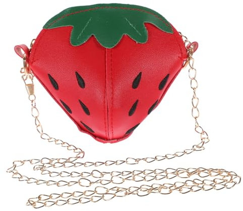 Holibanna Erdbeertasche Für Junge Mädchen Umhängetasche Mit Kettengürtel Leicht Und Praktisch Als Clutch Oder Schultertasche Für Mädchen Und Junge