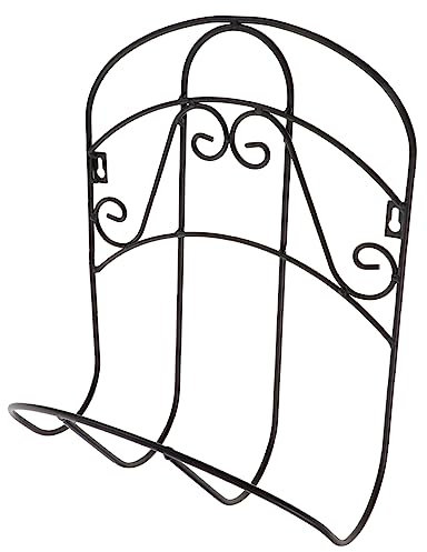 SEWOART Gartenschlauchhalter Wand aus Eisen mit Einfachem Design zur Kinkschutz und Einfachen Nutzung für Garten und Hof in Schwarz