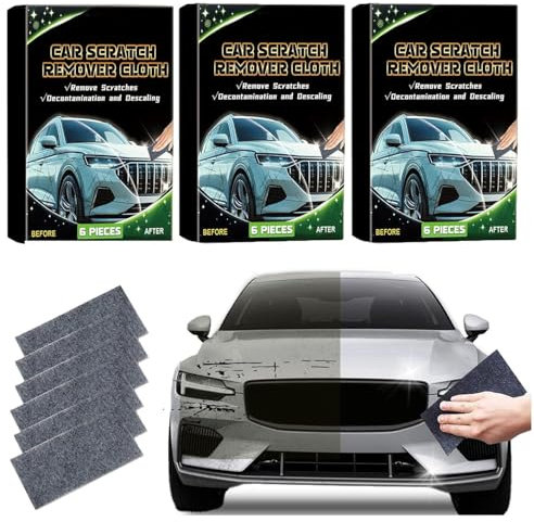 6 Stück Nano Sparkle Tuch, Magic Nano Sparkle Tuch für Auto Kratzer Entfernen Reparatur, Car Scratch Removal Cloth für Reparatur von Leichten Kratzfarben, Lackpflege, Autoreinigung (3 Set)