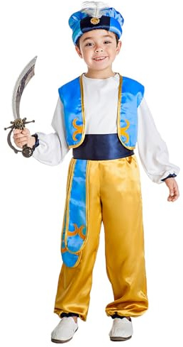 Boland – Barnkostym, arabisk prins, 5 delar, karnevalkostym för temafest, halloween eller karneval