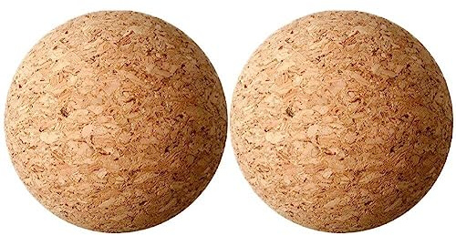 Lpitoy Bouchon De Boule De Liège en Bois De 2,56 Pouces pour Le Vin, 2 Bouchons De Carafe en Verre, Bouchon De Carafe De Remplacement pour Carafe À Vin, Remplacement De Bouteille De Carafe
