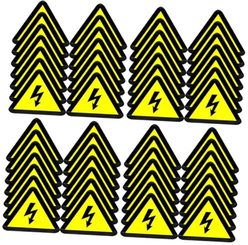 NIYANGLE 100 Pcs Logo Stickers Direction Caution Sticker Electrical Panel Labels Electric Panel Labels Danger Warning Sign Autocollant Electric Fence Sign Panneau Signs Electric Stickers