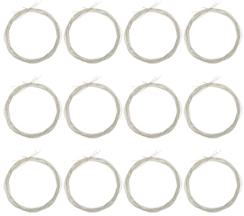 Hoement Professionelle Gitarrensaiten aus Metall 12 Stück-pack Leicht zu Ersetzen für Gitarren Zubehör und Musiker