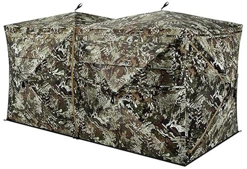 SSLW Durchsichtiges Jagdrollo Mit Tragetasche, Pop-Up-Bodenjalousien Für 4–6 Personen, 270 Grad, Tragbares Tarn-Jagdzelt Für Die Hirsch- Und Truthahnjagd