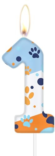 Colored Dog Claw Birthday Candles, Colored Animal Cake Decorations, Pet Claw Theme Party Decoration Topper, Birthday Decorations for Boys Girls, Pet Party Decoration Supplies