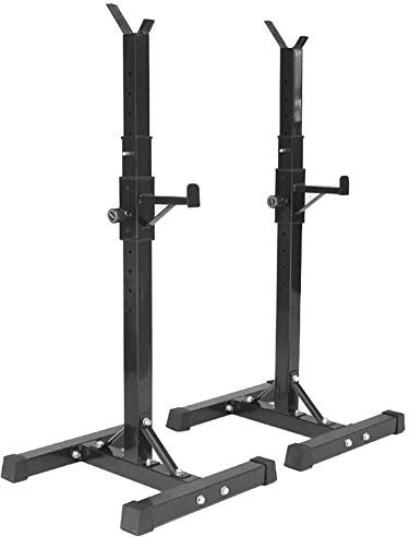 Mecmoc Squat Rack Dipping Station Barbell Rack Dip Stand Fitness Bench Press Squat Rack Weight Adjustable Lifting Stand Barbell Home Gym Equipment Porta