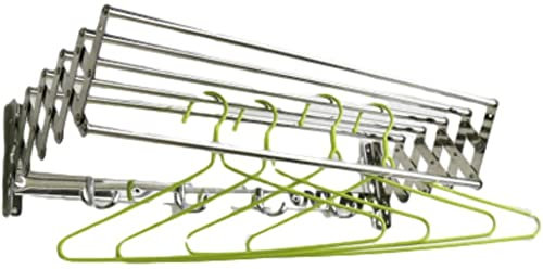 MKAK Wäscheständer zur Wandmontage, zusammenklappbar, für drinnen und draußen, platzsparend, Wäschespinne, einziehbarer Handtuchhalter, 80 cm