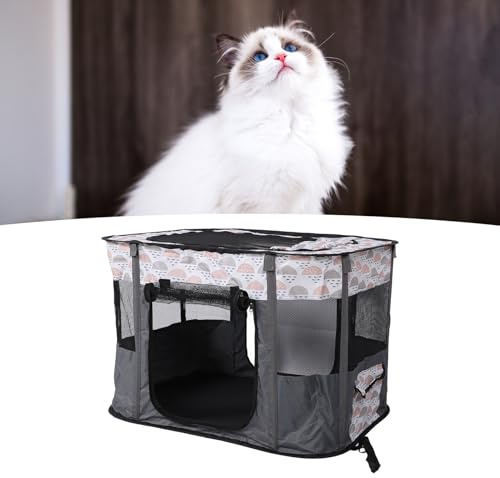 Katzenkäfig Outdoor, Atmungsaktiv Welpenauslauf Hundebox Laufstall Haustier Welpenlaufstall Hundelaufstall Katzengehege für Kaninchen Kätzchen Welpen