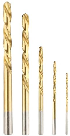 5pcs 2-7.5mm High Speed Steel Drill Bits Set Straight Shank Left Hand Drill Bits Extractor For Metal Wood Drilling Drill Bit