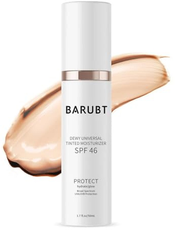 Tinted Moisturizer Anti-Aging, SPF 46 Anti-Aging Tinted Sunscreen For Face, All-in-One Face Sunscreen and Foundation, Broad Spectrum Protection, Tinted Sunscreen for Women, 50ml