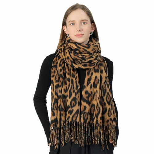 MAKFORT Écharpe XXL pour femme classique à rayures pour l'automne, l'hiver, chaude et super longue étole pour femme avec pompons