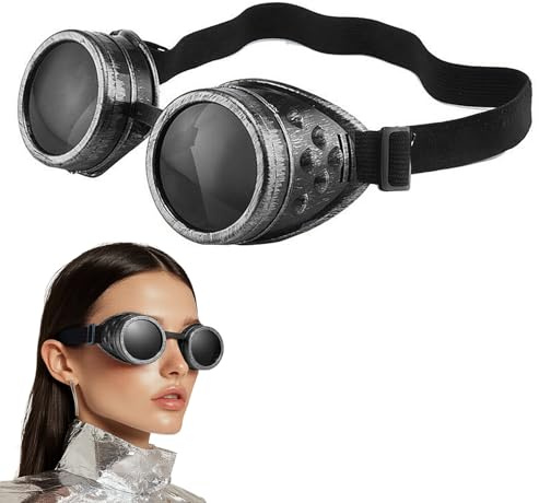 Fesatccoz Vintage Steampunk Brille Gothic Stil Schutzbrille Unisex Schutzbrille Schweißer Punk Schutzbrille Vintage viktorianische Steampunk Brille
