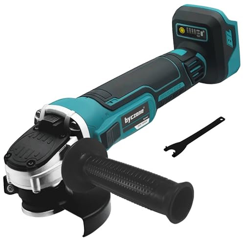 Akku Winkelschleifer Kompatibel Mit Makita 18V, 8500 U/min Kompakter Profi-Schleifer mit 4 Variablen Geschwindigkeiten, 125mm Schleifen Winkelschleifer zum Polier,Schleifen und Trennen(Ohne Akku)
