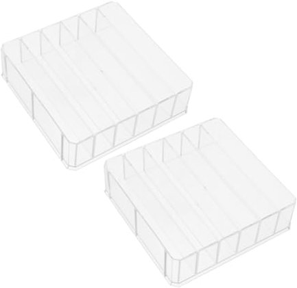 Housoutil 2stücke Acryl-geld-aufbewahrungsbox Mit Mehreren Fächern Transparenter Geld-organizer Für Schreibtisch Durchsichtige Spardose Für Scheine Und Münzen