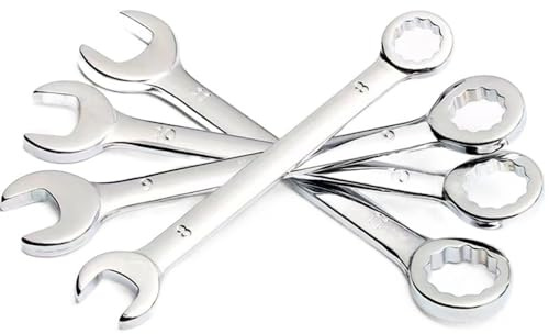 SHUNMIN Set Chiavi Inglese 4-11mm Chiave a Doppio Uso Plum Blossom Chiave Aperta in Lega antiruggine Piccola Scatola Aperta Chiave combinata Facile da riporre Chiavi Inglese(4.5mm-1pcs)