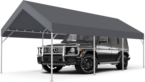 MASTERCANOPY 3.6x6M Heavy Duty Carport Car Canopy Outdoor Storage Shed Garage Party Tent Gazebo, Grey