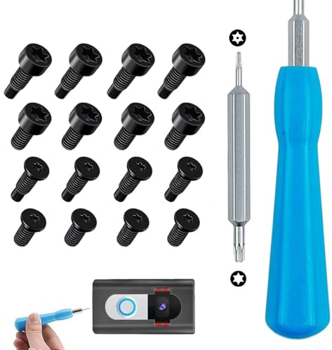 Ring Doorbell Screwdriver Kit – T15 Torx Tool for Battery & Backplate Screws – Compatible with Ring Video Doorbells – Blue Handle Repair Tool – Compact & Durable