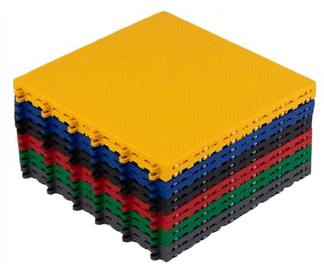 Piastrelle per pavimenti drenanti ad incastro, Piastrelle modulari ad incastro for autolavaggio in garage, confezione da 4/8/16/20 pezzi, multicolore(Color 1,16 pieces)