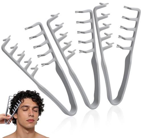 3 PCS Texture Comb,Wide-Tooth Magic Styling Combs for Texturising,Curly Fluffy Hair,Roots Volume Tool for Men,boys,Bangs Seam Grooming Accessory