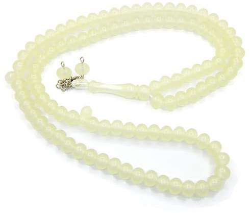Perlin bönehalsband islam 99 Tasbih muslimskt harts mala muslimska bönpärlor tespih Misbaha koran bön pärlarmband böntillbehör för kvinnor män gåva, Klein, Harts, Ingen ädelsten