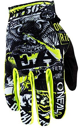 O'NEAL | Fahrrad- & Motocross-Handschuhe | MX MTB DH FR Downhill Freeride | Langlebige, Flexible Materialien, belüftete Handoberseite | Matrix Glove Attack | Unisex | Schwarz Neon Gelb | Größe L